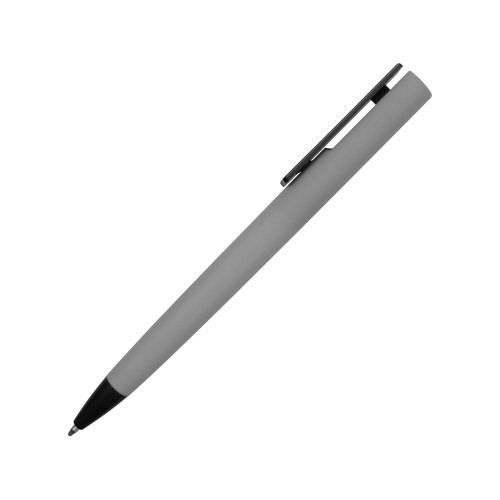 Ручка пластиковая soft-touch шариковая «Taper», серый/черный