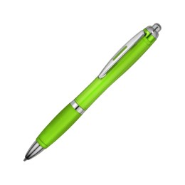 Ручка пластиковая шариковая "Nash", лайм, синие чернила