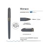 Ручка пластиковая шариковая «Monaco», 0,5мм, синие чернила, графит/вороненая сталь