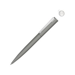 Металлическая шариковая ручка soft touch "Brush gum", серый