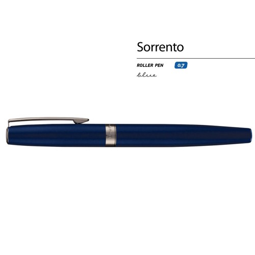 Ручка металлическая роллер  "Sorrento", синий матовый