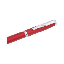 Ручка шариковая Pierre Cardin коллекция «ГАММА КЛАССИКА (GAMME CLASSIC)». Корпус - латунь с матовым покрытием. Отделка и детали дизайна - сталь и хром. Цвет - красный матовый. Упаковка Е.