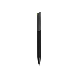 Ручка металлическая шариковая "Taper Metal" софт-тач с цветным зеркальным слоем, черный с зеленым яблоком