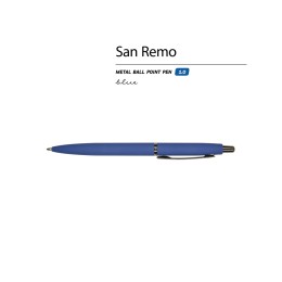 Ручка металлическая шариковая "San Remo", софт-тач, 1.0 мм, синий