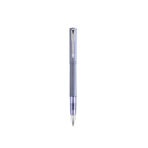 Перьевая ручка Parker Vector XL Silver Blue CT, цвет чернил blue, перо: F/M, в подарочной упаковке.