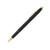 Ручка-роллер CROSS коллекция «ВЕЧНАЯ КЛАССИКА | CENTURY CLASSIC» Classic Black, латунь, покрытая черным матовым лаком, детали дизайна-позолота 23К