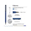 Ручка шариковая автоматическая BrunoVisconti® "PALERMO" цвет корпуса синий, soft-touch, 0.7 мм