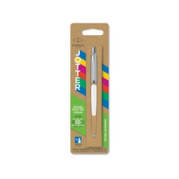 Шариковая ручка Parker Jotter ORIGINALS WHITE CT, стержень: Mblue ЭКО-УПАКОВКА
