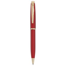 Ручка шариковая Pierre Cardin коллекция «ГАММА КЛАССИКА (GAMME CLASSIC)». Корпус - латунь с лакированным покрытием. Отделка и детали дизайна - сталь с позолотой. Цвет - красный. Упаковка E.