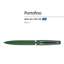 Ручка металлическая шариковая "Portofino", софт-тач, 1.0 мм, зеленый