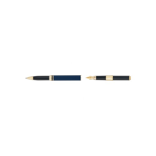 Ручка 2 в 1 шариковая и перьевая Pierre Cardin коллекция «2 в 1 | COMBI PEN». Корпус - латунь. Материал клипа - сталь. Цвет - синий. Упаковка Е