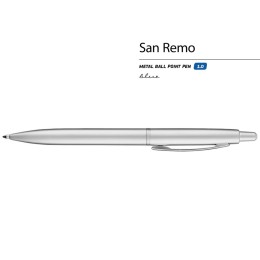 Ручка металлическая шариковая "San Remo", серебристый
