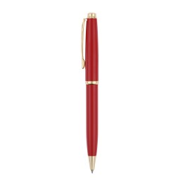 Ручка шариковая Pierre Cardin коллекция «ГАММА КЛАССИКА (GAMME CLASSIC)». Корпус - латунь с лакированным покрытием. Отделка и детали дизайна - сталь с позолотой. Цвет - красный. Упаковка E.