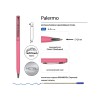 Ручка шариковая автоматическая BrunoVisconti® "PALERMO" цвет корпуса красный коралловый, soft-touch, 0.7 мм