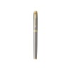 Перьевая ручка Parker IM Metal Brushed Metal GT, перо: F, цвет чернил: blue