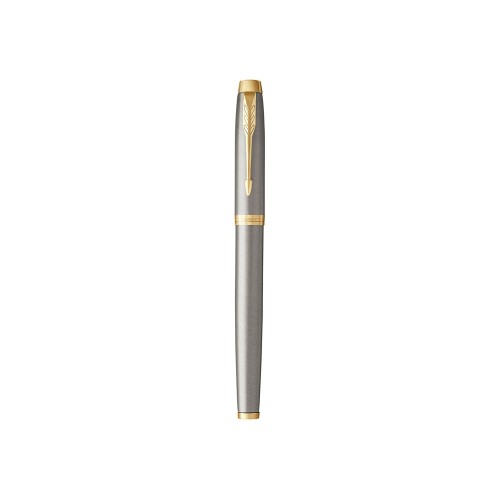 Перьевая ручка Parker IM Metal Brushed Metal GT, перо: F, цвет чернил: blue