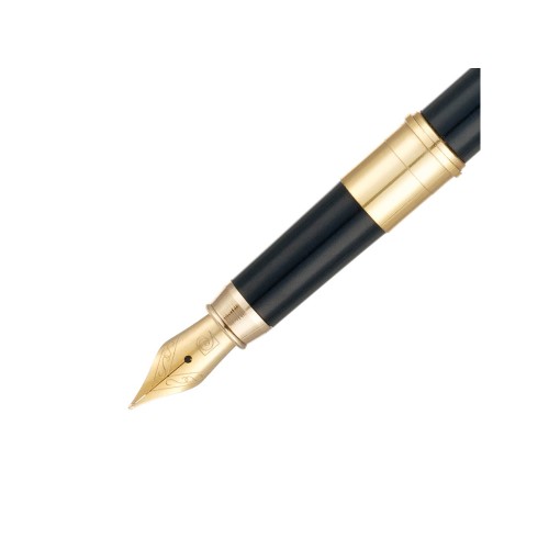 Ручка 2 в 1 шариковая и перьевая Pierre Cardin коллекция «2 в 1 | COMBI PEN». Корпус - латунь. Материал клипа - сталь. Цвет - черный. Упаковка Е