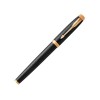 Перьевая ручка Parker IM Premium Black GT, перо: F, цвет чернил: blue, в подарочной упаковке.