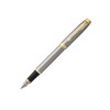 Перьевая ручка Parker IM Metal Brushed Metal GT, перо: F, цвет чернил: blue