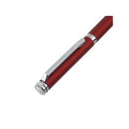 Ручка шариковая Pierre Cardin коллекция «БРИЗ | EASY». Корпус - алюминий. Клип - сталь. Отделка и детали дизайна - латунь. Цвет - красный. Упаковка Е