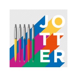 Шариковая ручка Parker Jotter ORIGINALS WHITE CT, стержень: Mblue ЭКО-УПАКОВКА