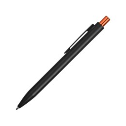 Ручка металлическая шариковая «Blaze» с цветным зеркальным слоем, черный/оранжевый