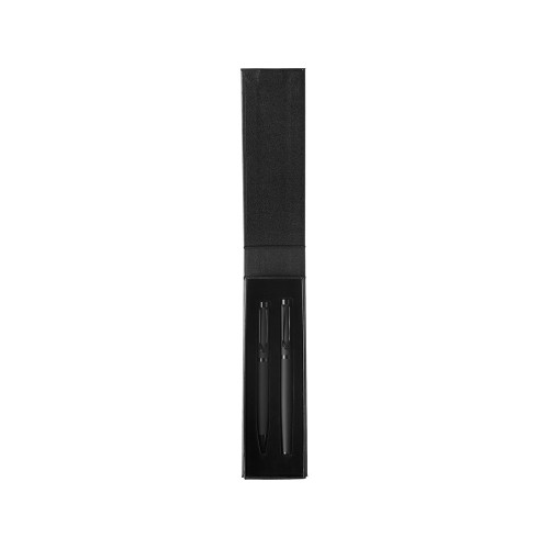 Подарочный набор из 2-х ручек "Black Lama" soft-touch, черный