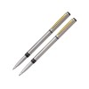 Набор Pierre Cardin коллекция «ПАРА (PEN&PEN)» : ручка шариковая + роллер. Корпус - латунь и хромоникилевое покрытие. Отделка и детали дизайна - сталь, позолота. Цвет - серебристый. Упаковка Е.