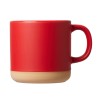 Керамическая кружка "Крисп" 375 мл с бежевым дном, красный