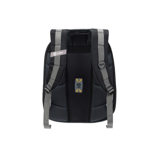 Рюкзак TORBER МЕГАПОЛИС с отделением для ноутбука 15.6", чёрный/серый, полиэстер, 37 х 17 х 45 см