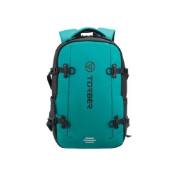 Рюкзак спортивный TORBER ЭКСТРИМ 18", зелёный/чёрный, 31 х 12 х 46 см, 17л