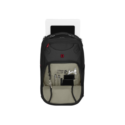 Рюкзак WENGER Cosmic 17", чёрный, переработанный ПЭТ/ПВХ/полиэстер, 34 x 23 x 49 см, 30 л