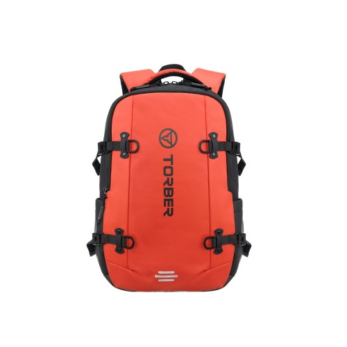 Рюкзак спортивный TORBER ЭКСТРИМ 18", оранжевый/чёрный, 31 х 12 х 46 см, 17л