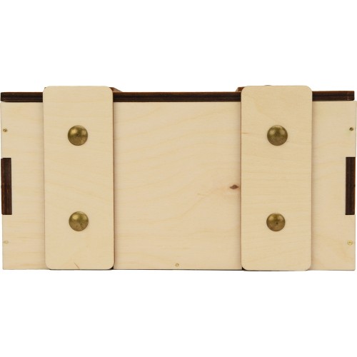 Деревянная подарочная коробка с крышкой "Ларчик" на бечевке