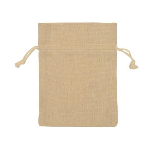 Мешочек подарочный, лен, средний, натуральный