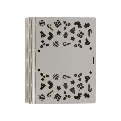 Деревянная коробка с резной крышкой "Книга", L