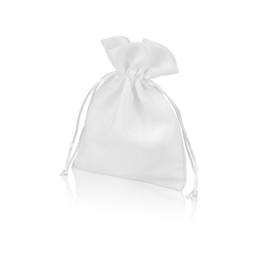 Мешочек подарочный, искусственный лен, средний, белый