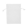 Мешочек подарочный, искусственный лен, средний, белый