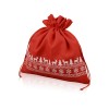 Мешочек подарочный новогодний, хлопок, большой, красный