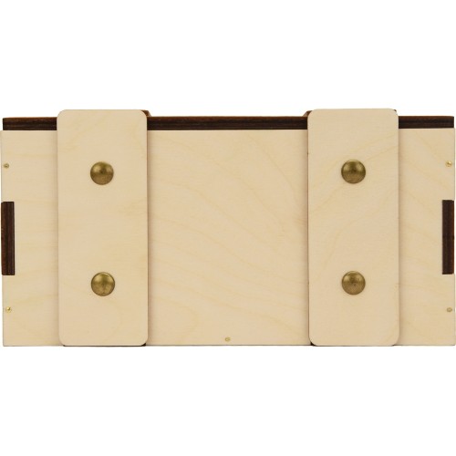 Деревянная подарочная коробка с крышкой "Ларчик" на бечевке