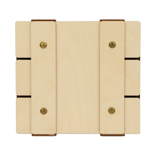 Деревянная подарочная коробка с крышкой "Ларчик" на бечевке