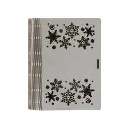 Деревянная коробка с резной крышкой "Книга", М