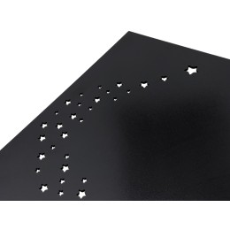 Подарочная коробка из фанеры Constellation 330х220х100 мм, фанера 6 мм, крышка на выдвижных пазах черная ЛХДФ 3 мм, бечевка