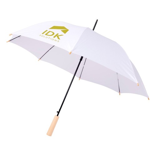 23-дюймовый автоматический зонт Alina из переработанного ПЭТ-пластика, белый