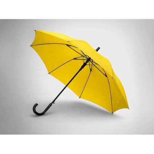 Зонт-трость полуавтомат Wetty с проявляющимся рисунком, желтый
