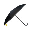 Зонт-трость наоборот Inversa, полуавтомат, черный/желтый