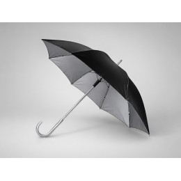 Зонт-трость полуавтомат "Майорка", черный/серебристый