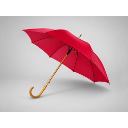 Зонт-трость полуавтоматический с деревянной ручкой