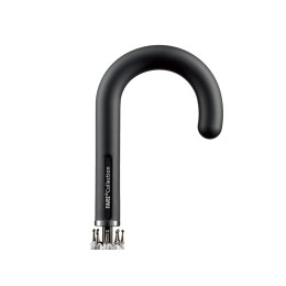 Зонт-трость 7119 Double silver, полуавтомат, серебристый/черный