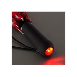 Зонт-трость 7571 Safebrella с фонариком и светоотражающими элементами, полуавтомат, серый